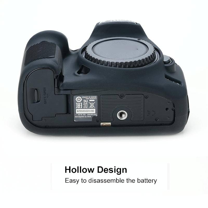 For Canon EOS 7D Mark II Soft Silicone Protective Case (Black)