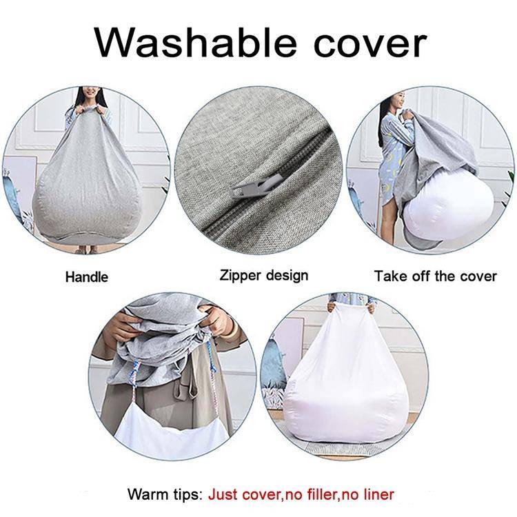 Lazy Sofa Bean Bag Chair Fabric Cover, Size: 70x80cm(Green)