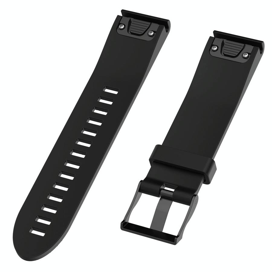 For Garmin Fenix5 (22mm) Silicone Watch Band(Black)