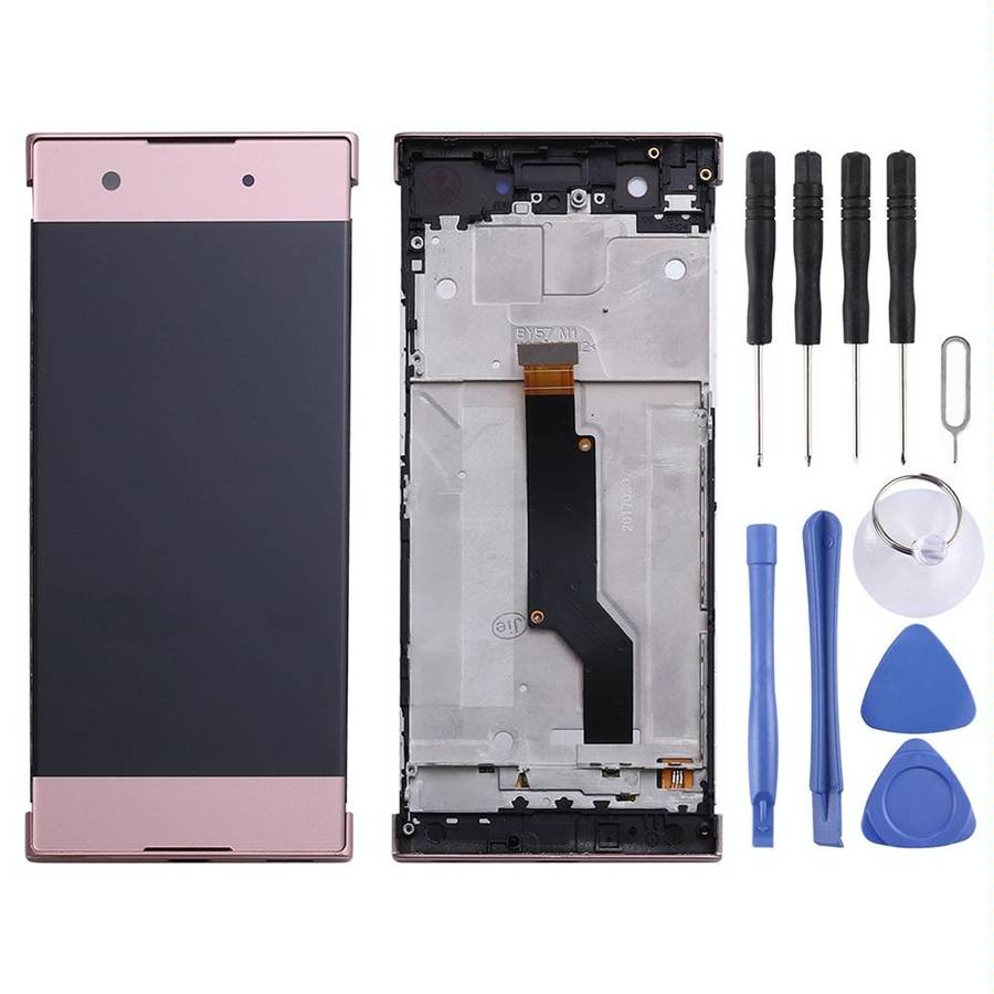 OEM LCD Screen for Sony Xperia XA1 G3112 G3116 G3121 Digitizer Full Assembly with Frame(Pink)