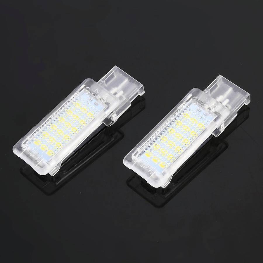 2 PCS DC12V / 1.5W / 6000K / 100LM Car Foot Nest Lights Footwell Lamp Seat Lamp 18LEDs SMD-3528 L...