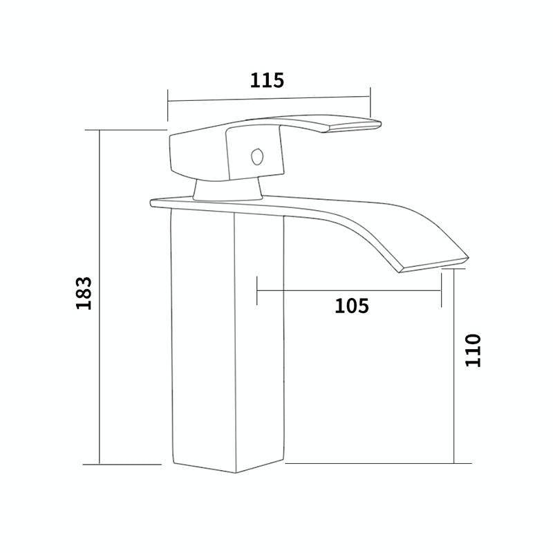 KOEN Waterfall Bathroom Faucet Sinks Mixer Tap Cold And Hot Water Tap