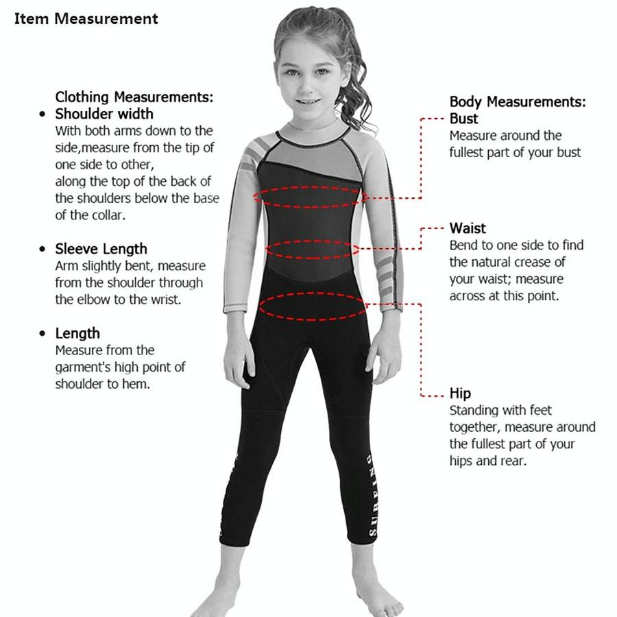 DIVE&SAIL Children Warm Swimsuit One-piece Wetsuit Long Sleeve Cold-proof Snorkeling Surfing Suit...