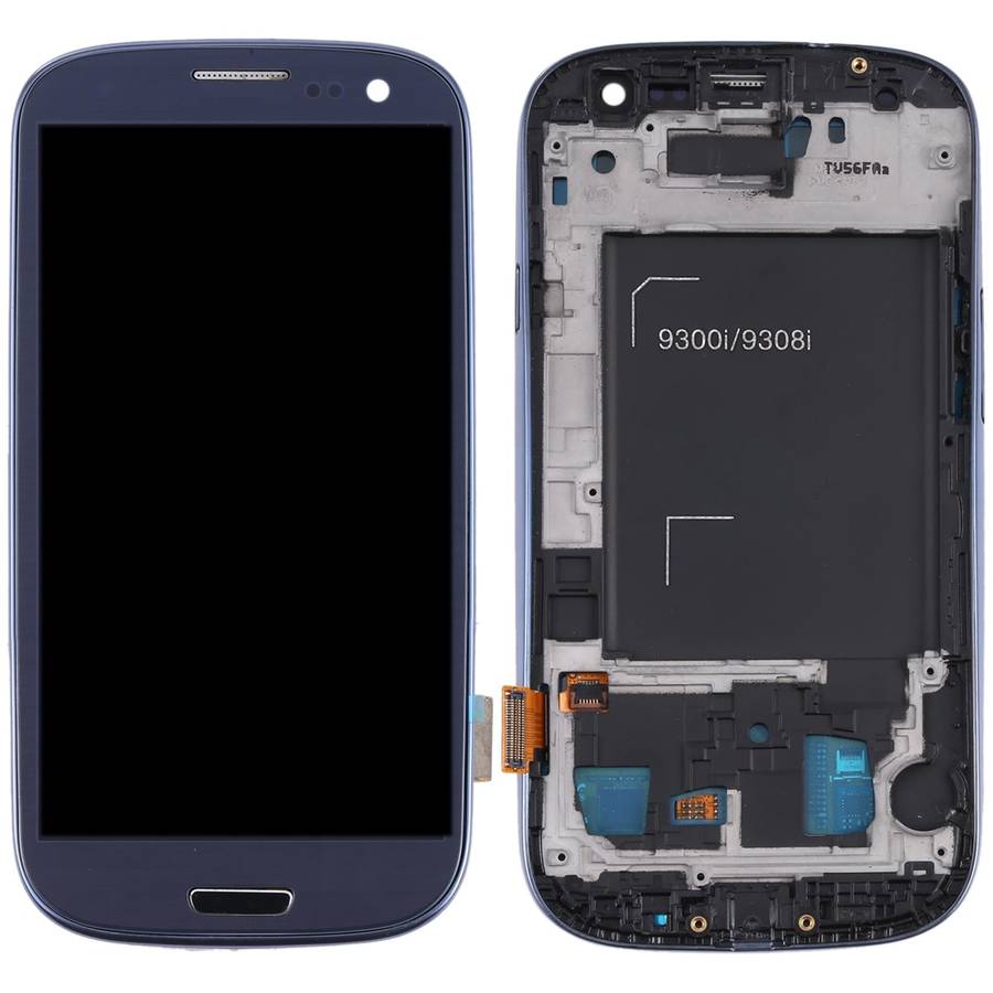 Original Super AMOLED LCD Screen for Samsung Galaxy SIII / i9300 Digitizer Full Assembly with Fra...