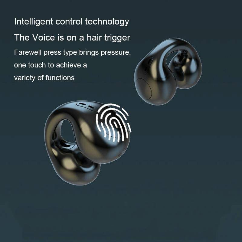 BT12 Wireless Bluetooth Ear Clip Sport Noise Reduction Headphones(Black)