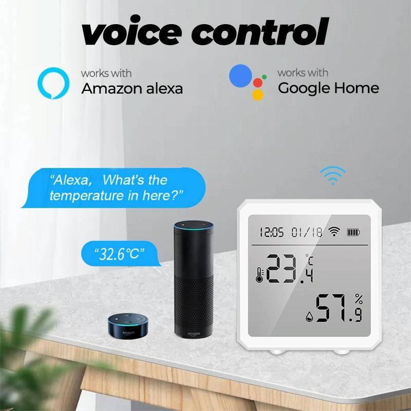 Wifi Temperature And Humidity Meter Sensor Equipment Smart Home Graffiti APP Temperature And Humi...