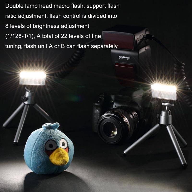 For Canon TTL Oral Insect Insect Teeth Ring Light YONGNUO YN24EX Macro Ring Flash Speedlite(Black)