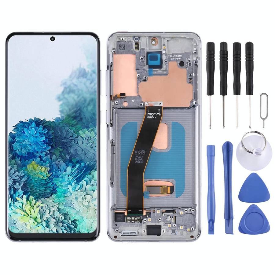 Original Super AMOLED LCD Screen With Digitizer Full Assembly with Frame for Samsung Galaxy S20 5...
