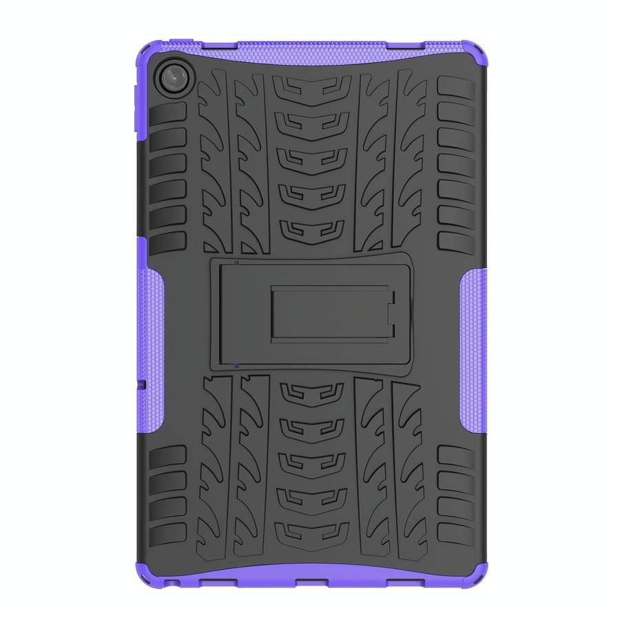 For Lenovo Tab M10 Plus 10.6 3rd Gen 2022 Tire Texture TPU+PC Shockproof Case with Holder(Purple)