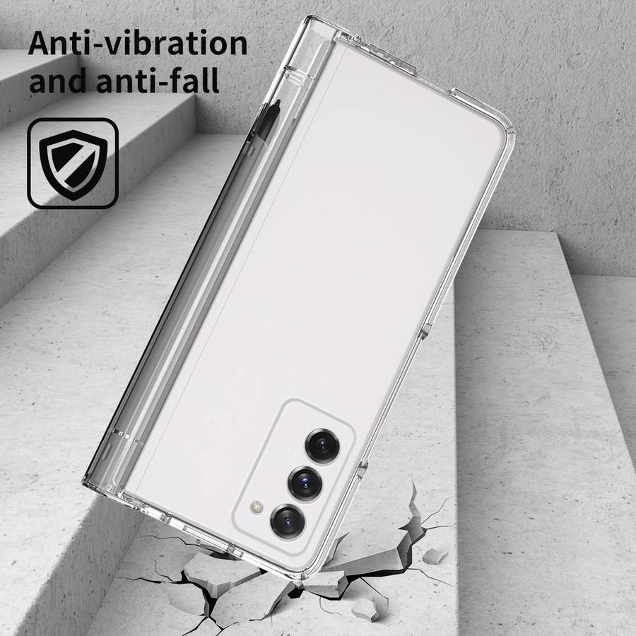 For Samsung Galaxy Z Fold2 5G Macaron Hinge Phone Case with Stylus Pen Fold Edition & Protective ...