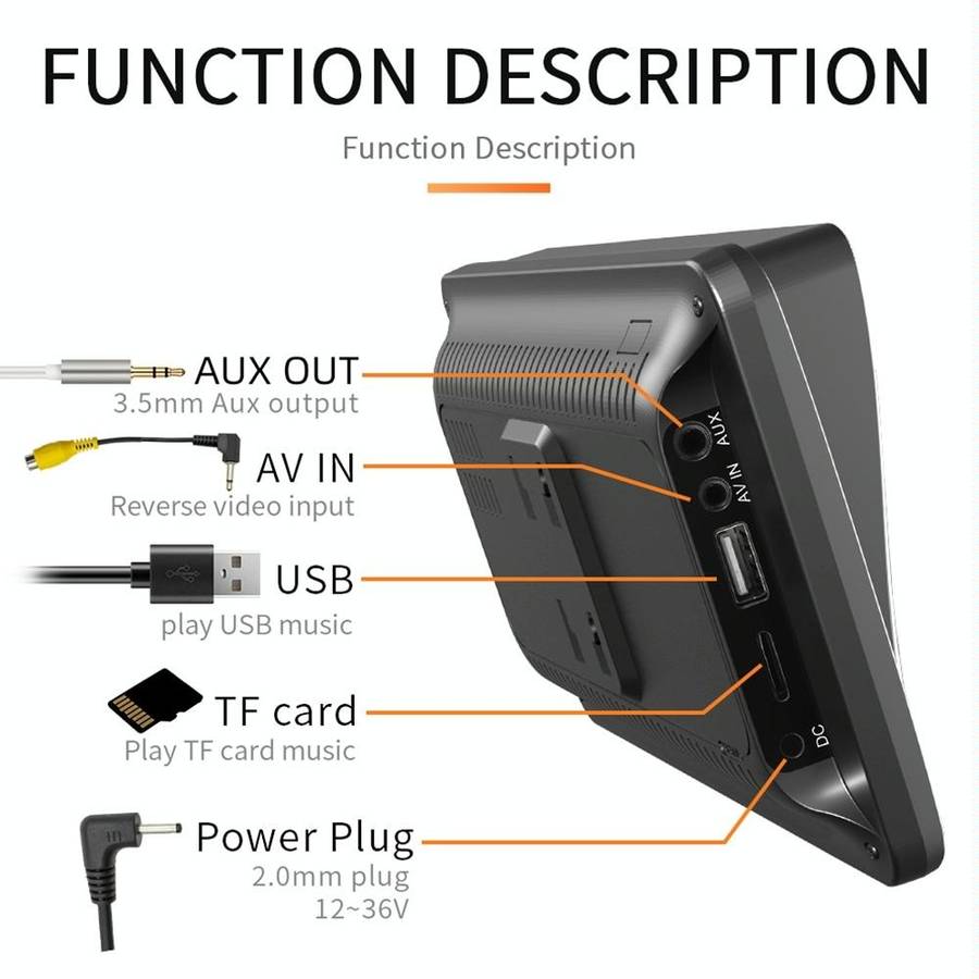 B5300 7 inch Wireless CarPlay Car Bluetooth MP5 Player, Support Mobile Phone Interconnection with...