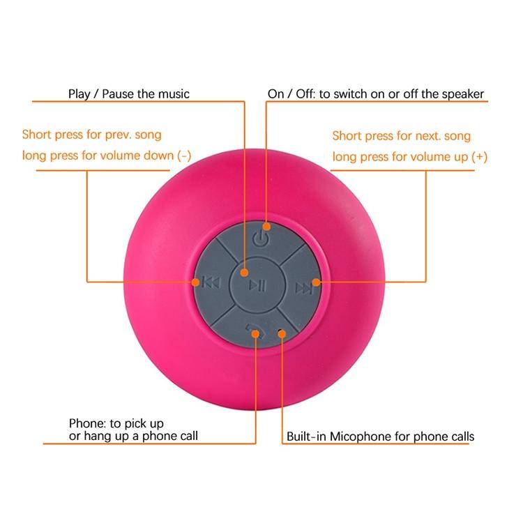 Mini Portable Subwoofer Shower Wireless Waterproof Bluetooth Speaker Handsfree Receive Call Music...