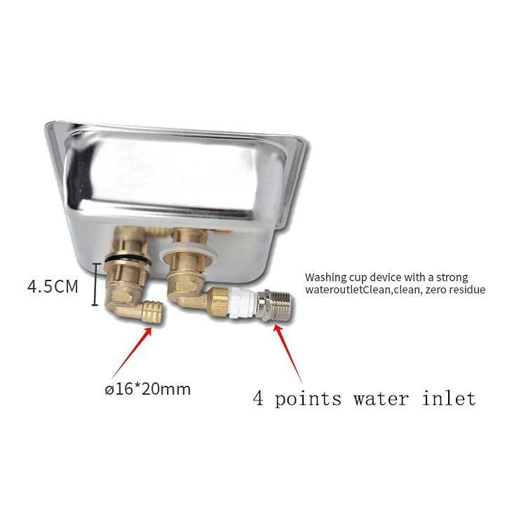 Automatic High Pressure Embedded Stainless Steel Bar Cup Washer Economy Type B
