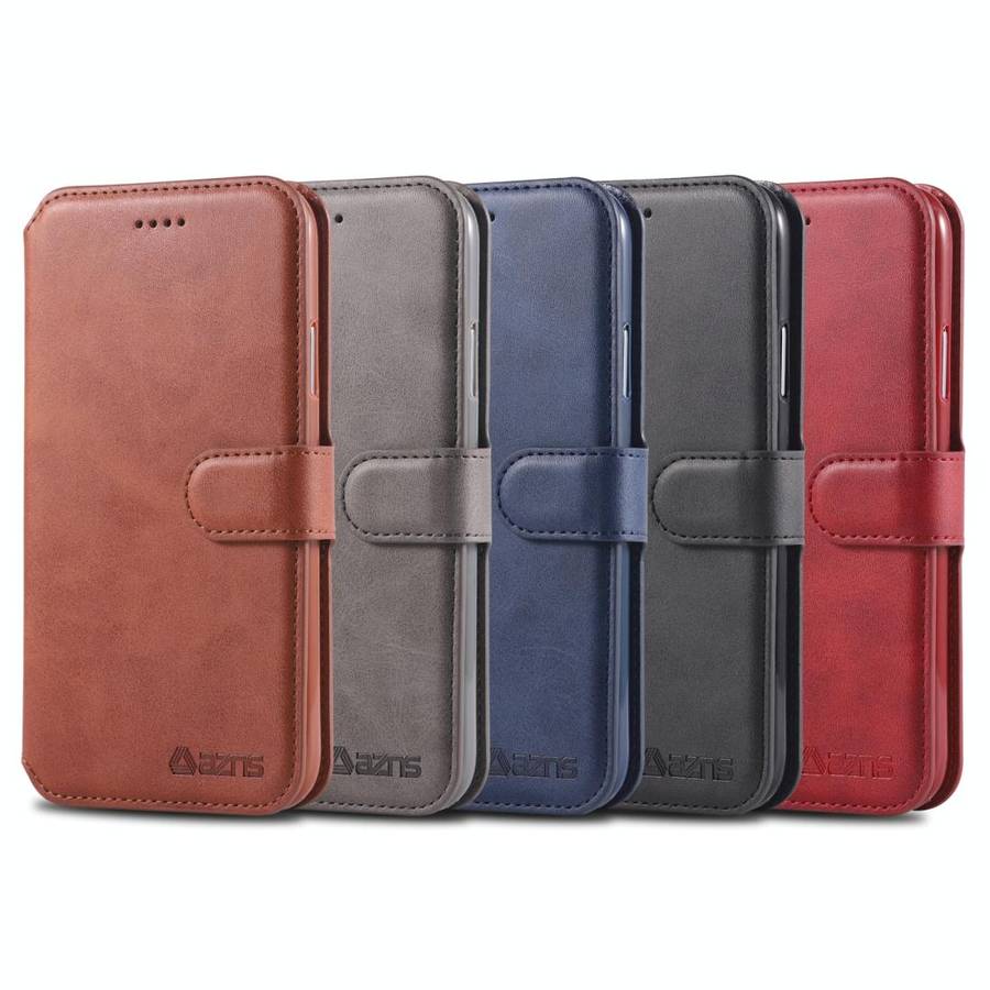 For iPhone XR AZNS Calf Texture Magnetic Horizontal Flip PU Leather Case with Holder & Card Slots...