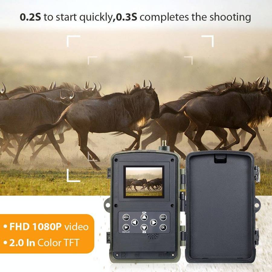 HC801LTE 4G US Version Waterproof IP65 IR Night Vision Security 16MP Hunting Trail Camera, 120 De...