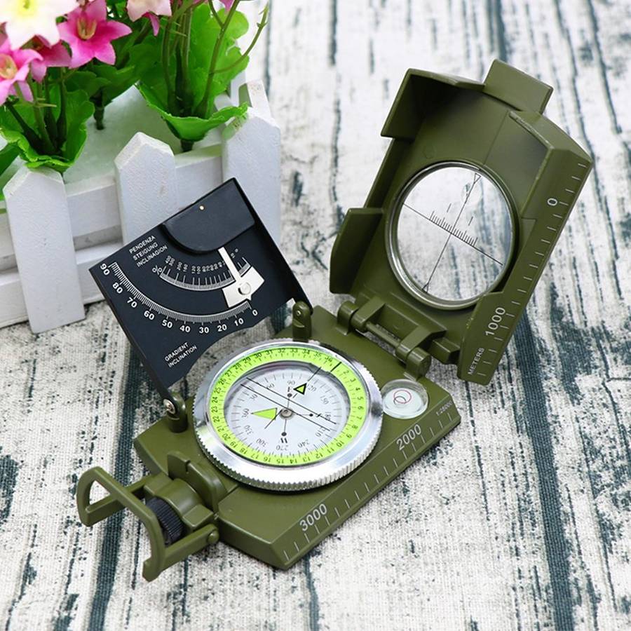 GoldGood K4074 Outdoor Multi-function Military Travel Geology Pocket Prismatic American Compass w...