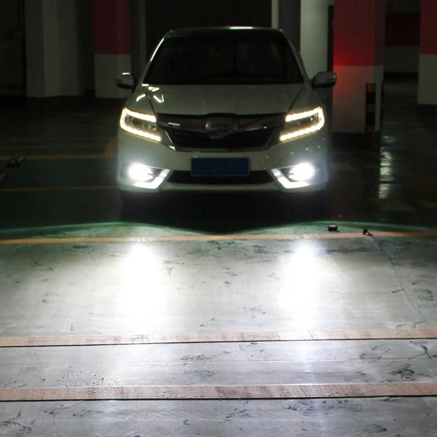2 PCS Super Bright P13W DC 12V 5W 350LM Auto Car Fog Light with 16 SMD-3030 LED Bulbs Lamp, White...