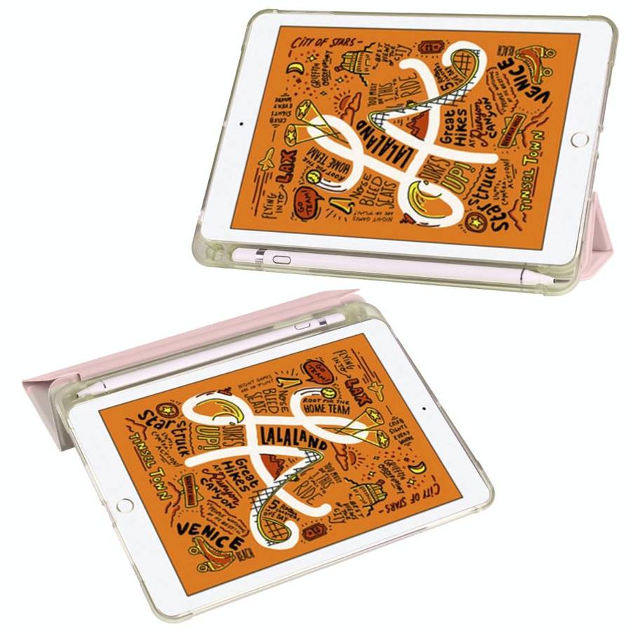 For iPad Mini 5 / Mini 4 3-folding Horizontal Flip PU Leather + Shockproof TPU Case with Holder &...