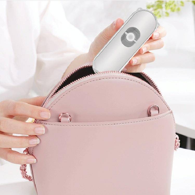 Portable Handheld Multifunction Fold Spray Fan Mini Electric Fan(Girl Pink)