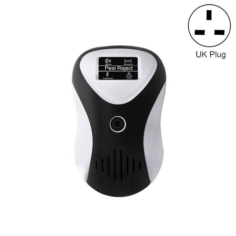 Ultrasonic Multifunctional Mouse Repeller Energy-Saving Silent Insect Repeller, Plug Type:UK Plug...
