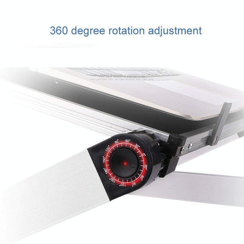Universal 360 Degree Adjustment Folding Aluminum Alloy Laptop Stand(Black)