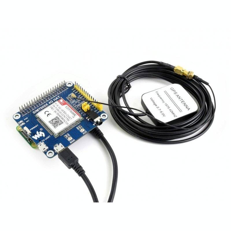 Waveshare 4G / 3G / 2G / GSM / GPRS / GNSS HAT for Raspberry Pi, LTE CAT4, for Southeast Asia, We...