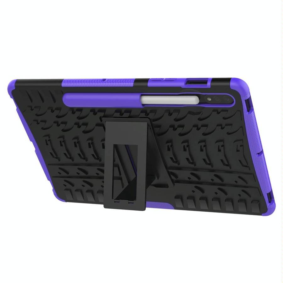 For Samsung Galaxy Tab S8 / Galaxy Tab S7 T870 / T875 Tire Texture Shockproof TPU+PC Protective C...
