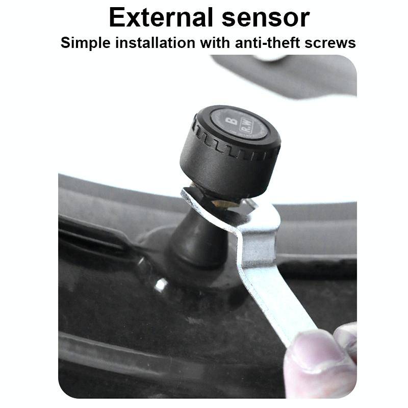 Rear Wheel Tire Pressure Temperature Monitoring Sensor(Black)