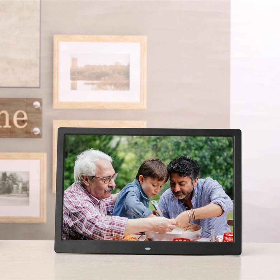 14-inch Digital Photo Frame Electronic Photo Frame Ultra-narrow Side Support 1080P Wall-mounted A...