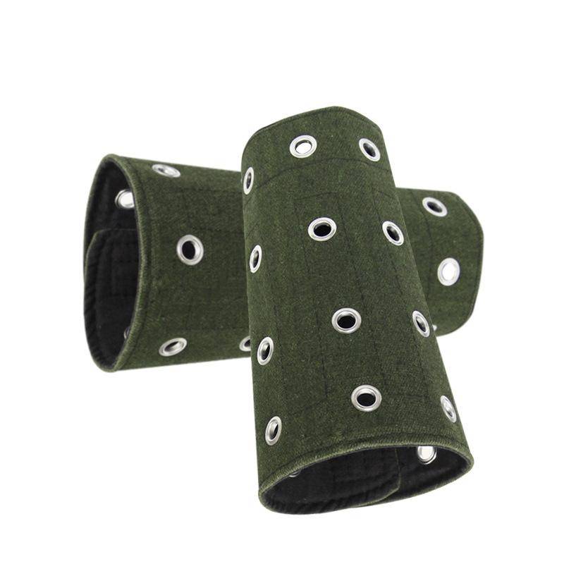 Cut-resistant Glass Arm Guard Sleeve Labor Protection, Size: One Size(Dark Green)