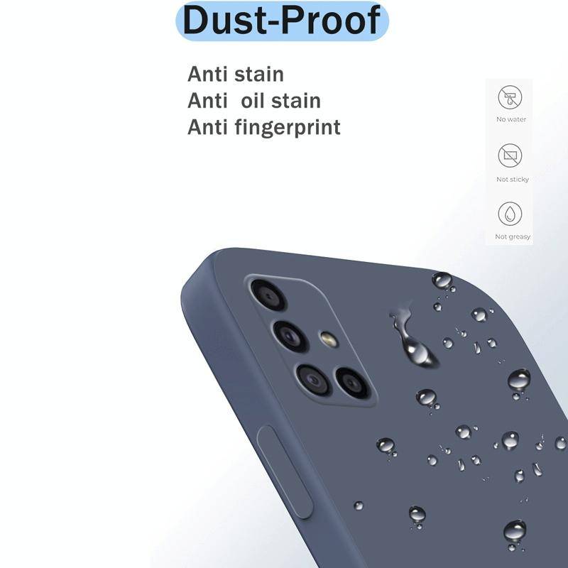 For Samsung Galaxy A31 Solid Color Imitation Liquid Silicone Straight Edge Dropproof Full Coverag...