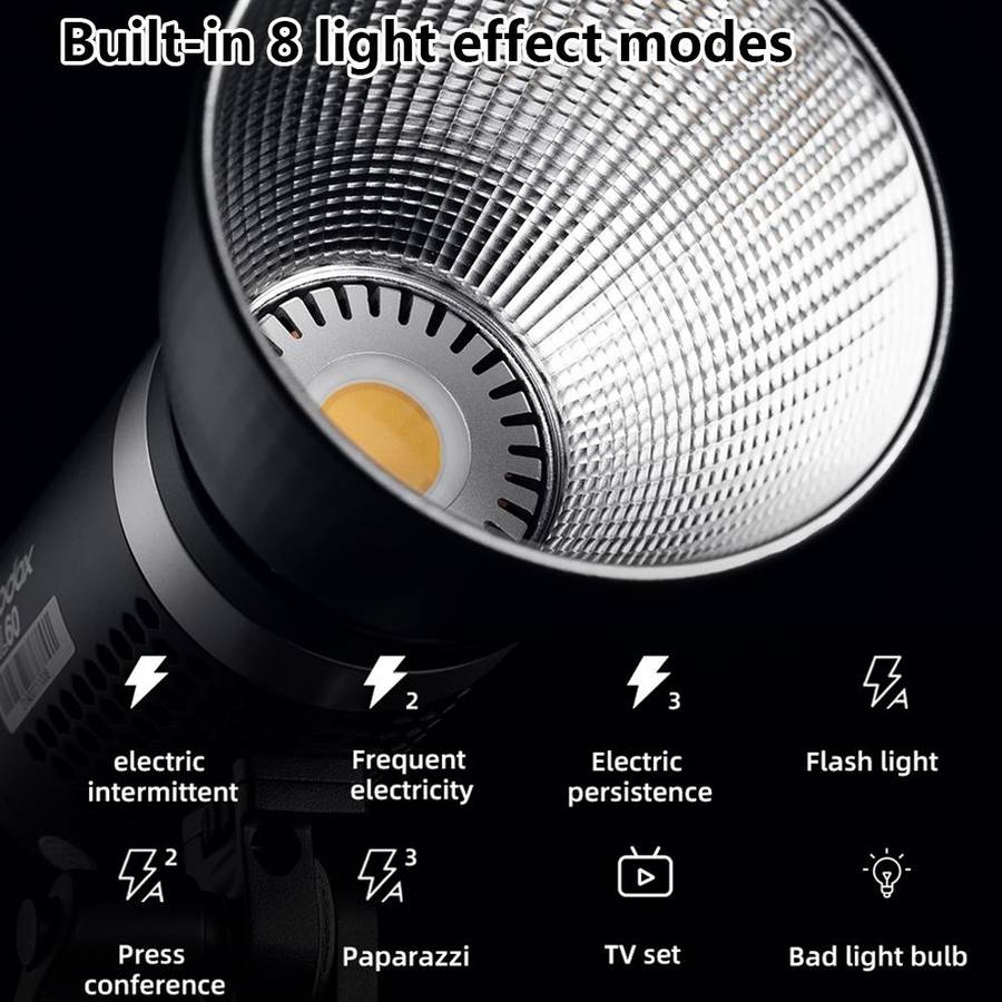 Godox ML60 60W LED Light 5600K Video Studio Flash Light(AU Plug)