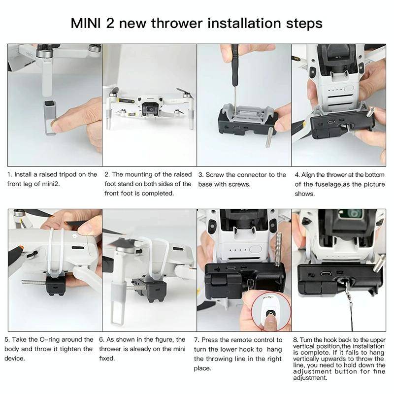 For DJI Mini 2 Drone RCSTQ Transport Thrower Drop Device