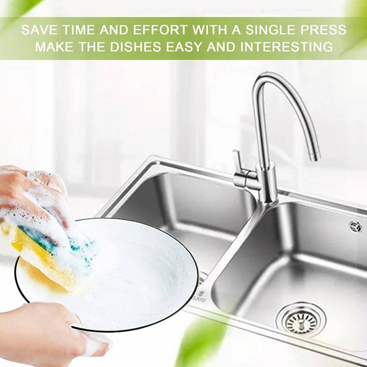 Press Soap Dispenser Kitchen Detergent Wash Presser(Gray)