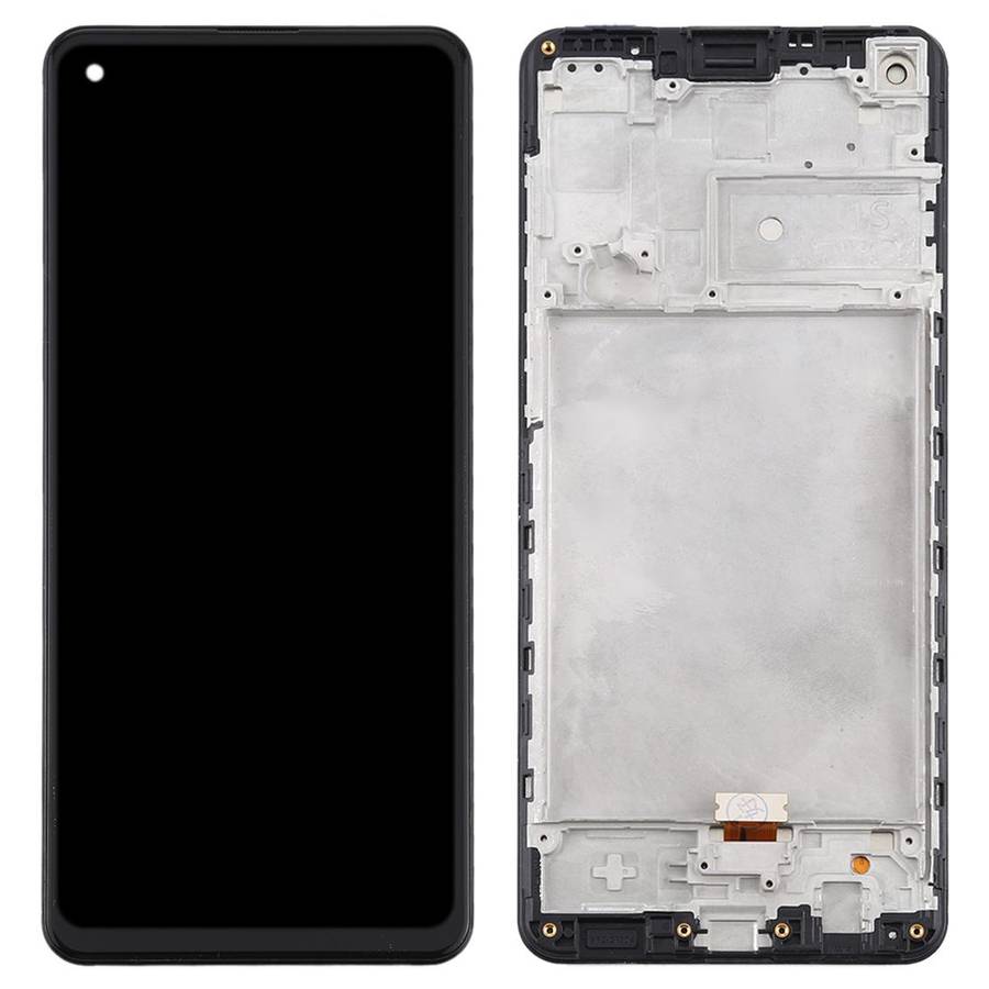 OEM LCD Screen for Samsung Galaxy A21s / SM-A217 Digitizer Full Assembly with Frame (Black)