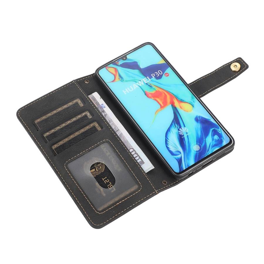 For Huawei P30 PU + TPU Horizontal Flip Leather Case with Holder & Card Slot & Wallet & Lanyard(B...