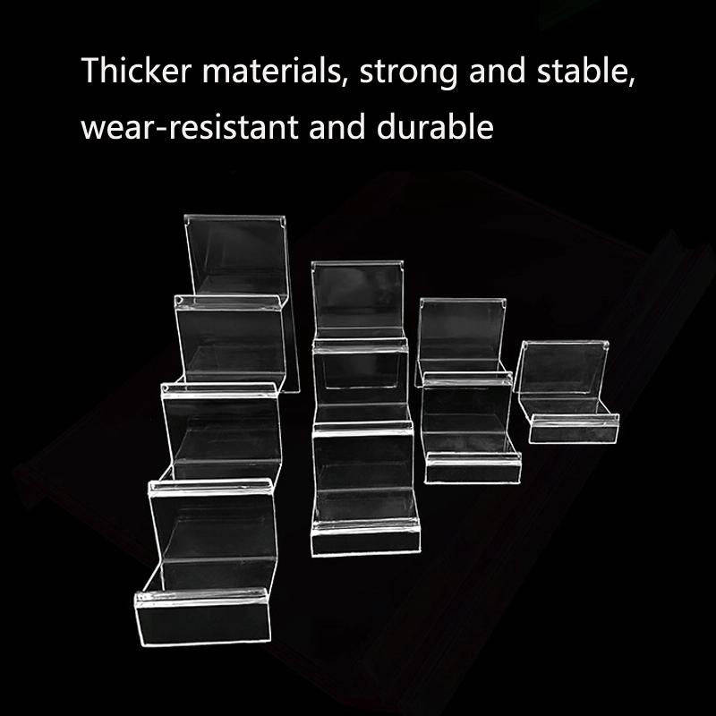 10 PCS Thickened Transparent Wallet Holder Plastic Phone Mask Display Stand Counter Display Stand...