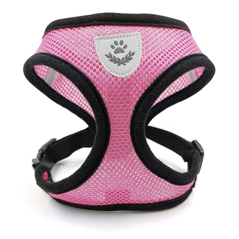 Pet Chest Strap Small Medium Dog Cat Breathable Dog Walking Vest, Size: L Chest Back(Pink)
