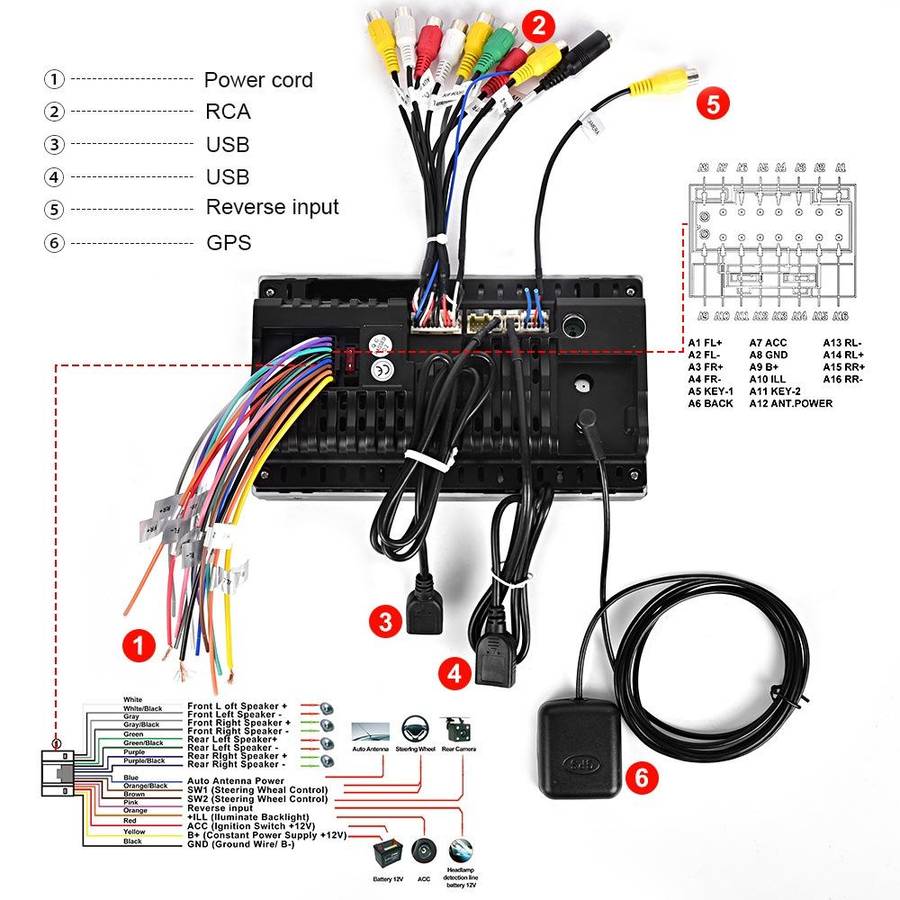 7 inch Carplay GPS Navigation Reverse Integrated Machine, Style: Standard+4 Light Camera(1+16G)