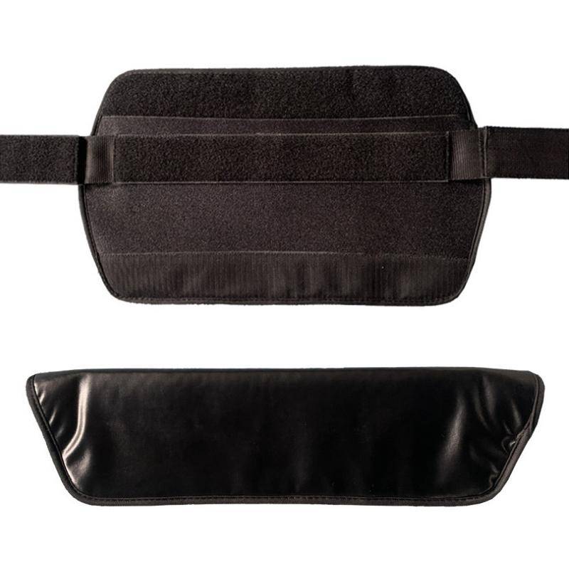Hip Thrust Belt Glute Bridge Pad Dumbbells Butt Workout(Leather Black)