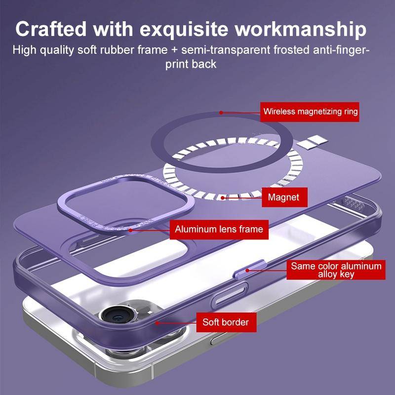 For iPhone SE 2022 / 2020 / 8 / 7 MagSafe Frosted Translucent Mist Phone Case(Black)