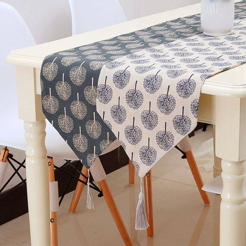 Linen Table Flag Tea Mat Cloth TV Cabinet Coffee Table Strip Cover Cloth, Size:160x33cm(Yellow)