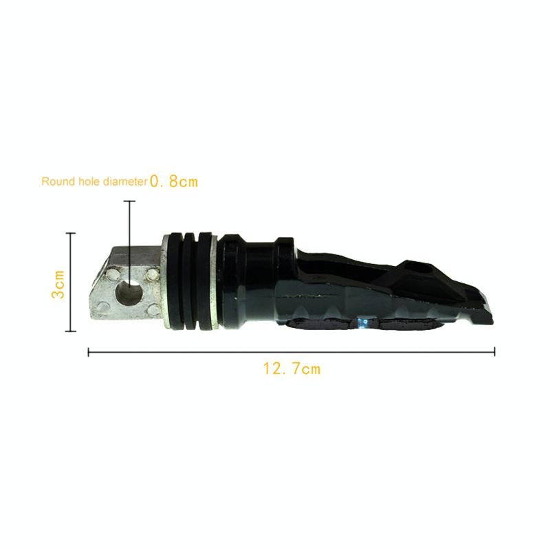 Universal Motor Bike Footpegs Foot Rests Rear Pedals Set Motorcycle Modification Accessories(Black)