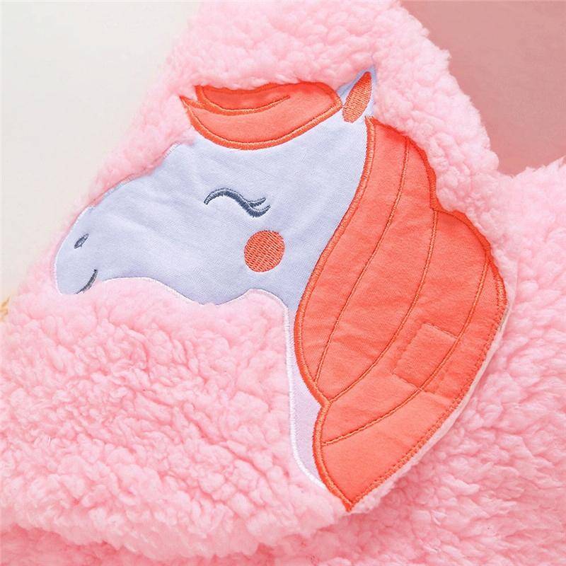 Cute Cartoon Bear Ear Cotton Baby Sleeping Blanket(Pink)