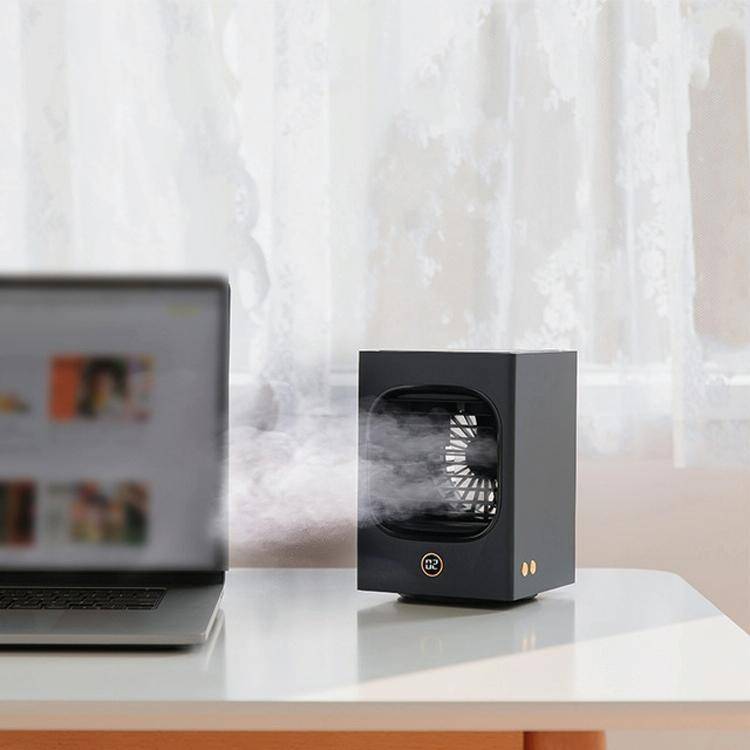 Small Home Desktop Air Conditioner Chiller Cooling Fan(Black)