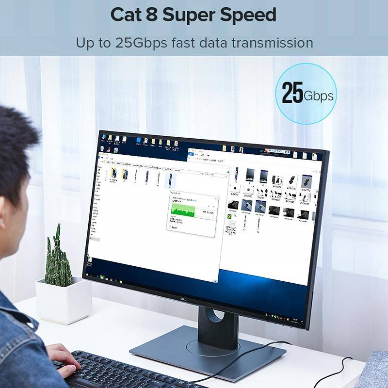 UGREEN CAT8 Ethernet Network LAN Cable, Length:1.5m