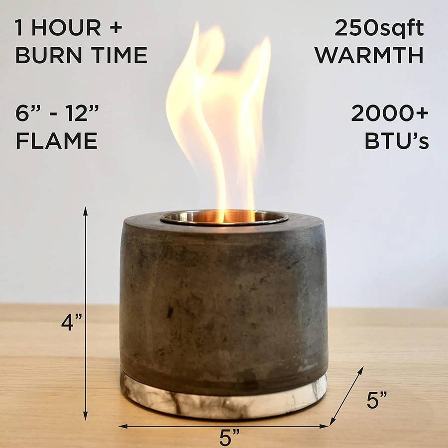 Outdoor Table Heating Pit Alcoholic Fireplace Indoor Heating Stove(Deep Gray)