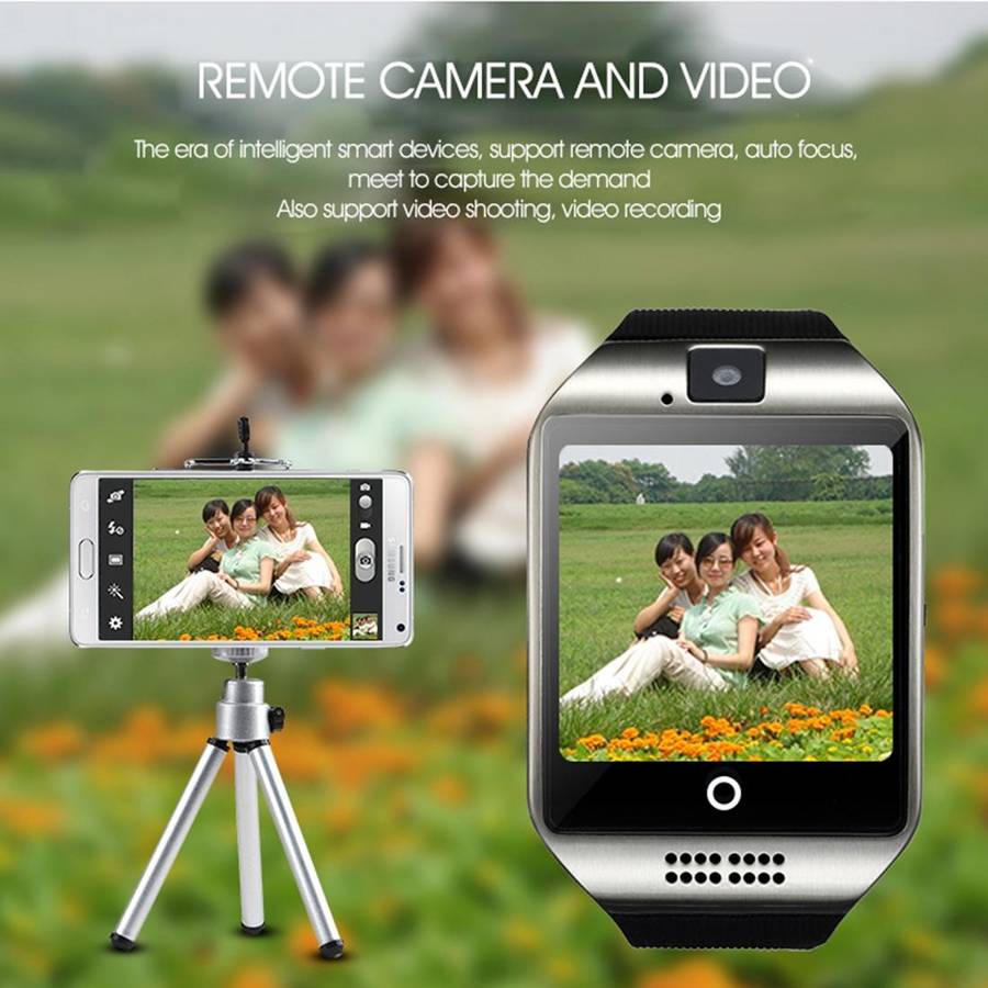 Q18 1.54 inch TFT Screen MTK6260A 360MHz Bluetooth 3.0 Smart Watch Phone, 128M + 64M Memory(White)