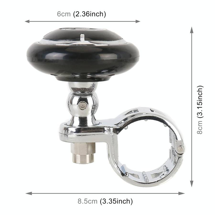 YI-71 Car Steering Wheel Booster Ball Car Power Handle (Black)