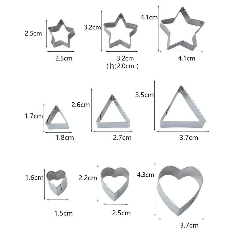 24 PCS / Set Stainless Steel DIY Cookie Biscuits Molds Geometry Baking Tools (Rectangle)